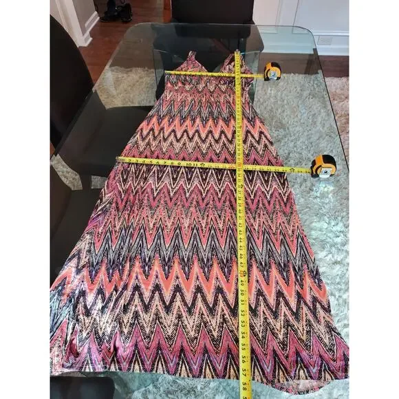 Love Appella Women Polyester V-Neck Sleeveless Casual Long Maxi Dress Size Small - Picture 7 of 13